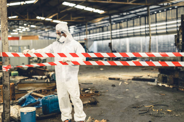 Professional Sewage Cleanup technician working in Fairmont, IL